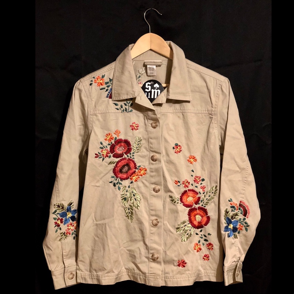 Cold water Creek Embroidered Jacket